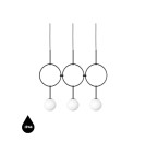 Pendant lamps - UMMO ISUULLA C black triple ceiling lamp with increased IP44 waterproofing ISC322PS0 - product 1
