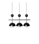 Pendant lamps - UMMO KELLO B black triple ceiling lamp KEB322P0. - product 1