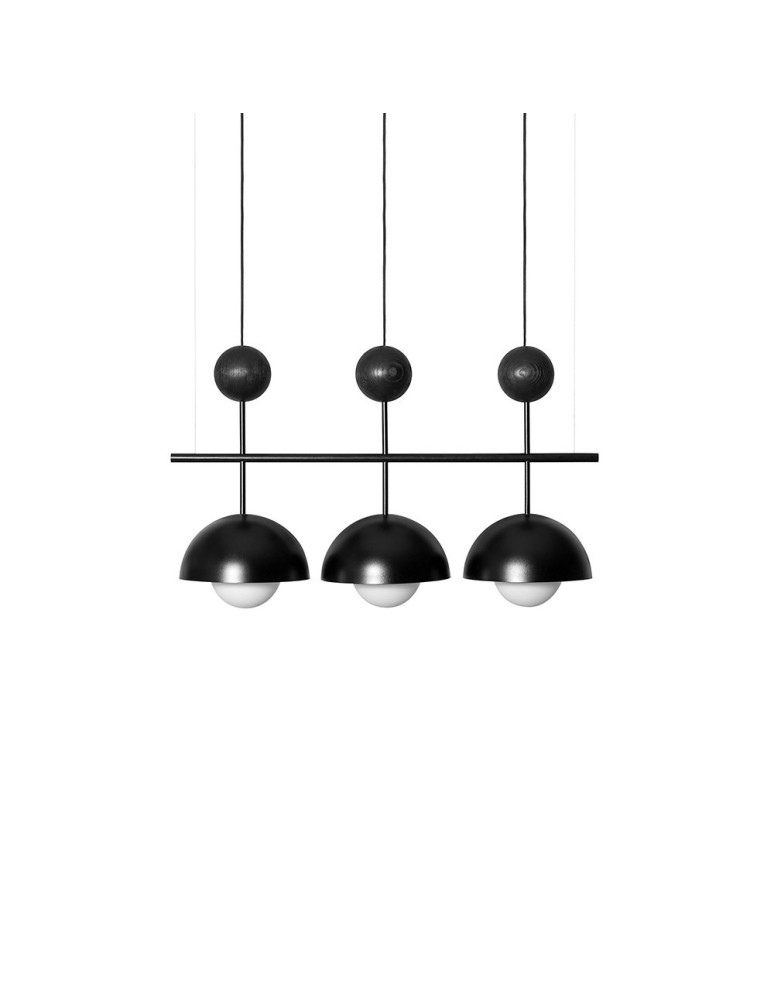 Pendant lamps - UMMO KELLO B black triple ceiling lamp KEB322P0. - product kolory-swiatla.pl 1
