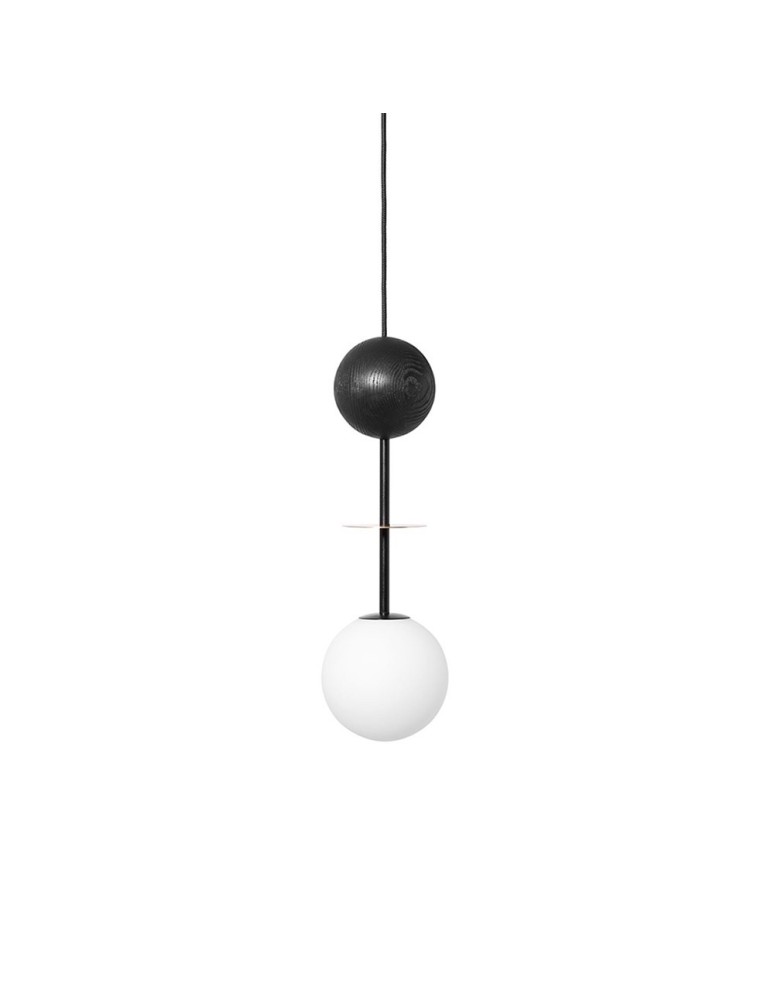Pendant lamps - UMMO OIO A black ceiling pendant lamp with brass element OIA132P0 - product kolory-swiatla.pl 1