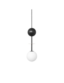 UMMO OIO A black ceiling pendant lamp with brass element OIA132P0