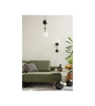 Pendant lamps - UMMO OIO A black ceiling pendant lamp with brass element OIA132P0 - product 2