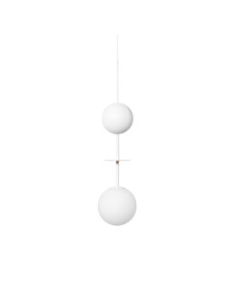 UMMO OIO A white ceiling pendant lamp with brass element OIA131P0