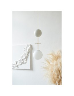 UMMO OIO A white ceiling pendant lamp with brass element OIA131P0 - product 2