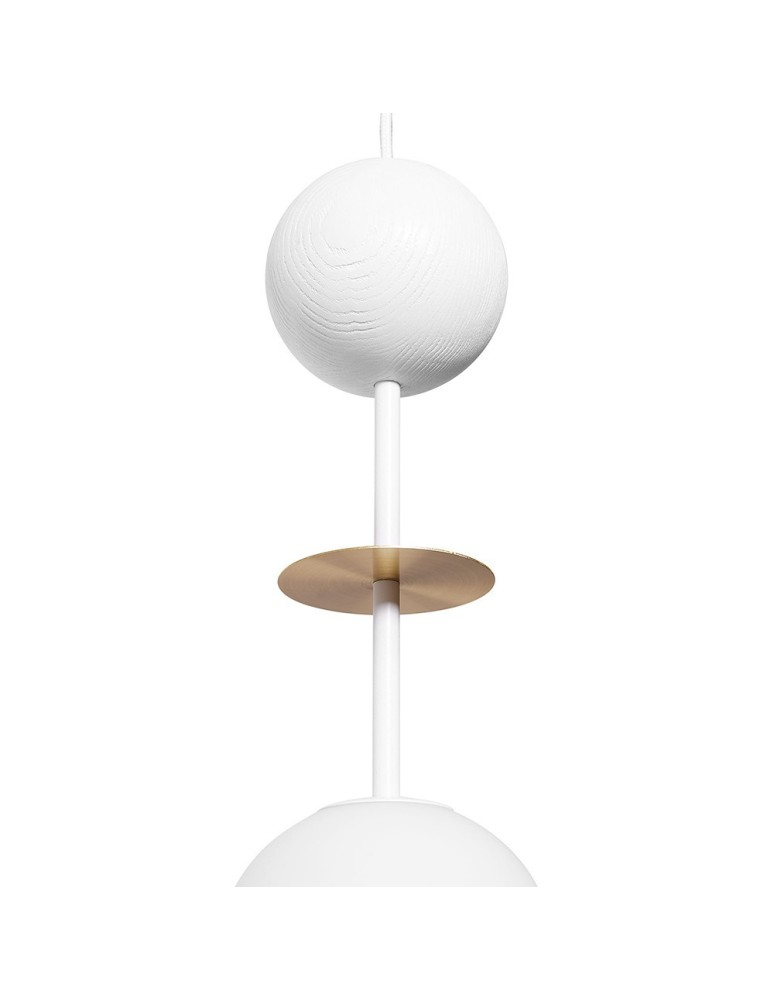 Pendant lamps - UMMO OIO A white ceiling pendant lamp with brass element OIA131P0 - product kolory-swiatla.pl 3