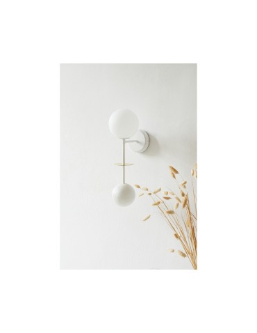 UMMO OIO B white wall lamp / wall sconce with brass element OIB11030 - product 2