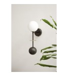 Wall lamps - UMMO OIO B black wall lamp / wall sconce with brass element OIB12030 - product 2