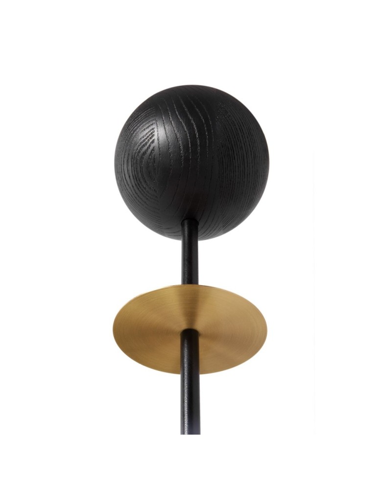 Wall lamps - UMMO OIO B black wall lamp / wall sconce with brass element OIB12030 - product kolory-swiatla.pl 3