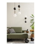 Pendant lamps - UMMO OIO A2 black double brass ceiling lamp OIA232P0 - product 1