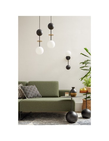 UMMO OIO A2 black double brass ceiling lamp OIA232P0