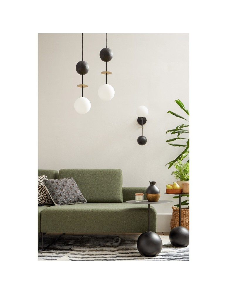 Pendant lamps - UMMO OIO A2 black double brass ceiling lamp OIA232P0 - product kolory-swiatla.pl 1