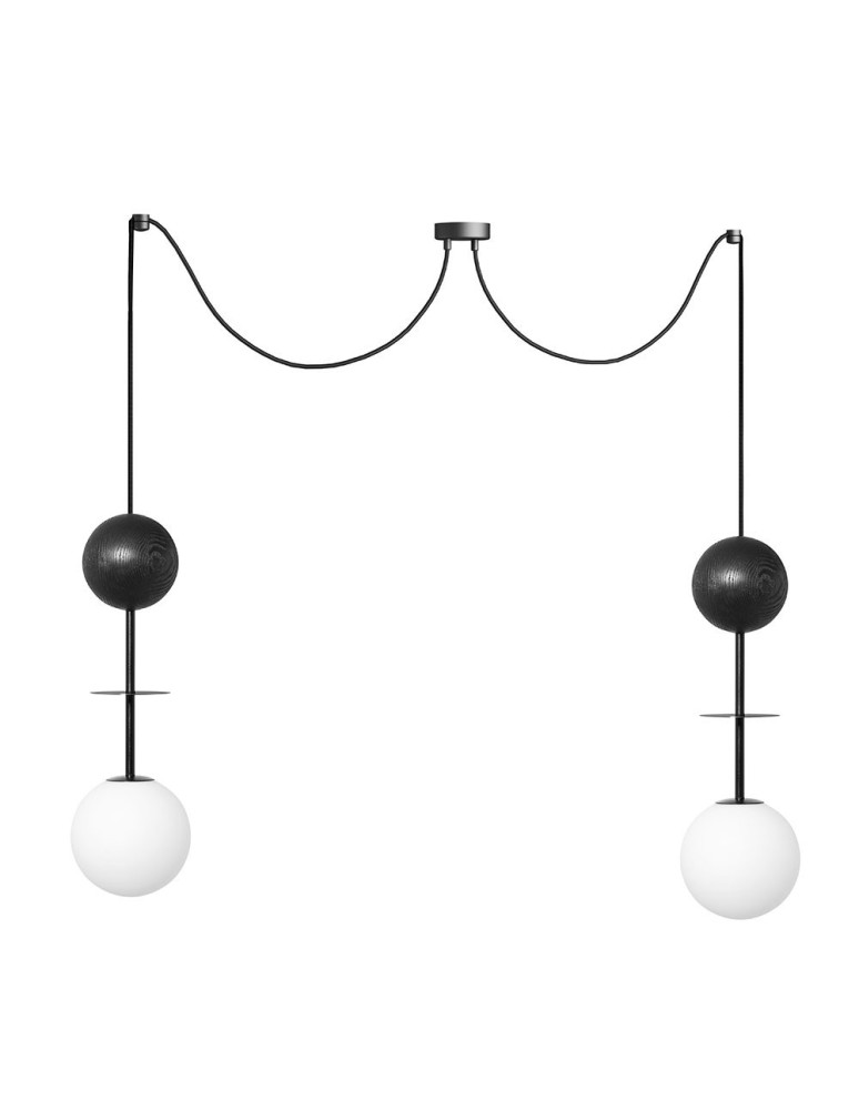 Pendant lamps - UMMO OIO A black ceiling pendant lamp with brass element OIA132P0 - product kolory-swiatla.pl 4