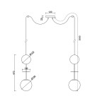 Pendant lamps - UMMO OIO A black ceiling pendant lamp with brass element OIA132P0 - product 6