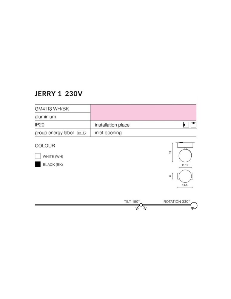 Ceiling spotlights - Azzardo JERRY 1 230V WHITE 1xES111 Ceiling Spotlight White AZ1366 - product kolory-swiatla.pl 3