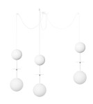 Pendant lamps - UMMO OIO A3 white triple brass ceiling lamp OIA331P0 - product 1