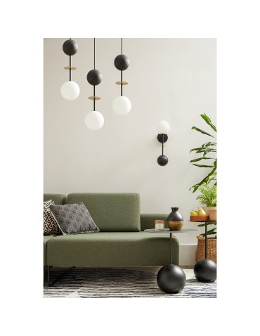 UMMO OIO A3 czarna potrójna lampa sufitowa z mosiądzem OIA332P0 - produkt 2