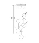 Pendant lamps - UMMO OIO A 3P white triple ceiling lamp / plafond OIP311P3. - product 3