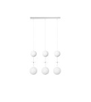 Pendant lamps - UMMO OIO A 3L white triple ceiling lamp with brass OIL331P0. - product 1