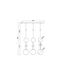 Pendant lamps - UMMO OIO A 3L white triple ceiling lamp OIL311P0. - product 2