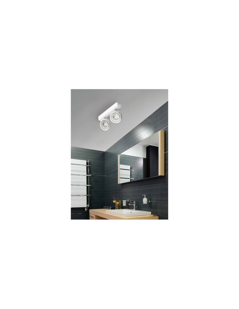 Spotlight ceiling lamps - Azzardo JERRY 2 230V WHITE 2xES111 Ceiling Spotlight White AZ1371 - product kolory-swiatla.pl 2