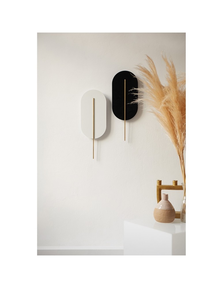 Wall lamps - UMMO ROKKE white wall lamp / wall sconce with brass detail RKK21030 - product kolory-swiatla.pl 2