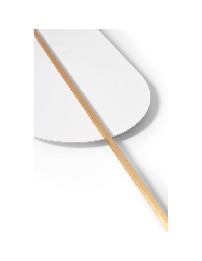 Wall lamps - UMMO ROKKE white wall lamp / wall sconce with brass detail RKK21030 - product kolory-swiatla.pl 3