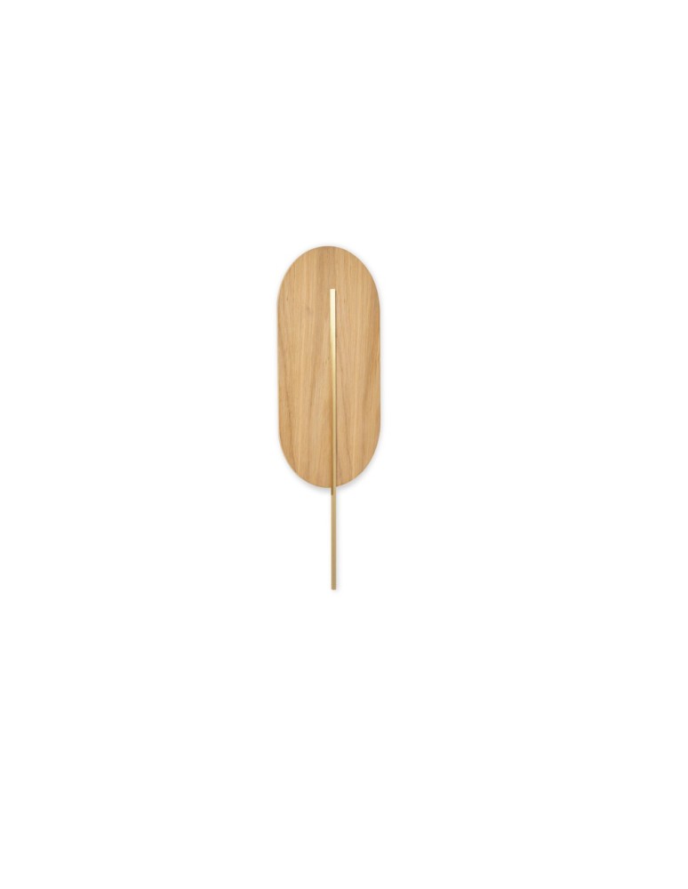 Wall lamps - UMMO ROKKE WOOD wooden wall lamp / wall sconce with brass detail RKW21030 - product kolory-swiatla.pl 1