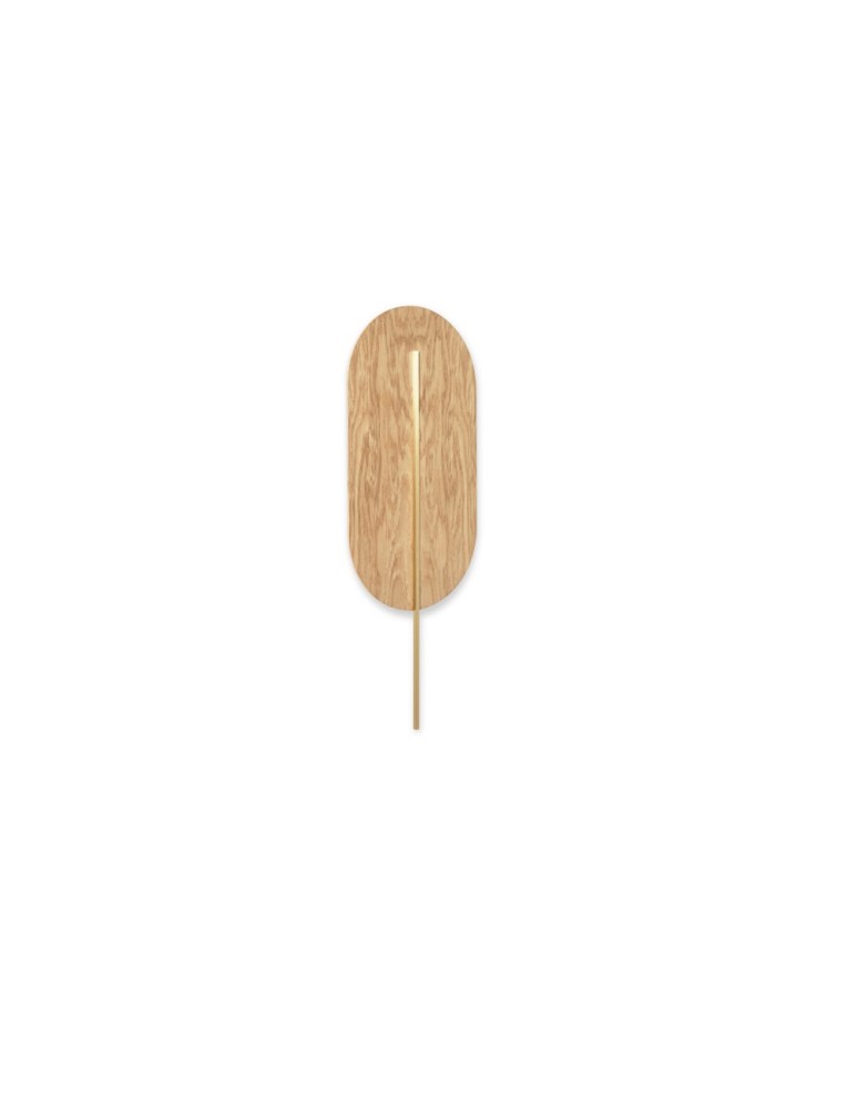 Wall lamps - UMMO ROKKE WOOD wooden wall lamp / wall sconce with brass detail RKW21030 - product kolory-swiatla.pl 3