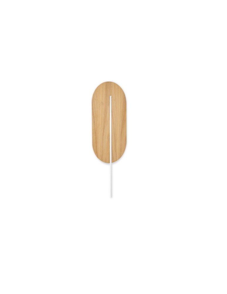 Wall lamps - UMMO ROKKE WOOD wooden wall lamp / wall sconce with white detail RKW21010 - product kolory-swiatla.pl 1