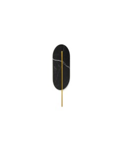 UMMO ROKKE STONE black wall lamp / wall sconce with decorative detail RKS23020