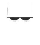 Pendant lamps - UMMO SALLO B black double ceiling lamp SAB222P0. - product 1