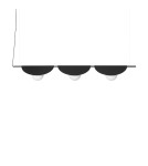 Pendant lamps - UMMO SALLO C black triple ceiling lamp SAC322P0. - product 1