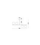 Pendant lamps - UMMO SUGURI A black ceiling lamp in size SGA122R03 - product 4