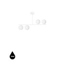 Pendant lamps - UMMO SUGURI A white S-size ceiling lamp with increased IP44 waterproofing SGA111RS3 - product 1