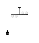 Pendant lamps - UMMO SUGURI A black S-size ceiling lamp with increased IP44 waterproofing SGA122RS3 - product 1