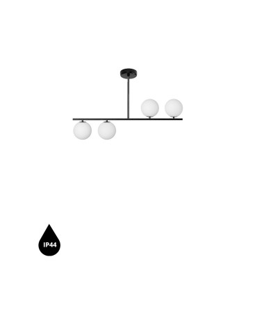 UMMO SUGURI A black S-size ceiling lamp with increased IP44 waterproofing SGA122RS3