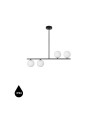 UMMO SUGURI A black M-size ceiling lamp with increased IP44 waterproofing SGA122RS6