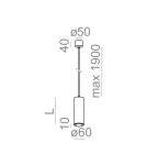 LED pendant lamps - Aqform PET pendant zoom LED 25cm 230V 8W 470lm 50296 - product 2