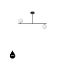 Pendant lamps - UMMO SUGURI C black S-size ceiling lamp with increased IP44 waterproofing SGC322RS3 - product 1