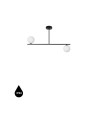 UMMO SUGURI C black S-size ceiling lamp with increased IP44 waterproofing SGC322RS3