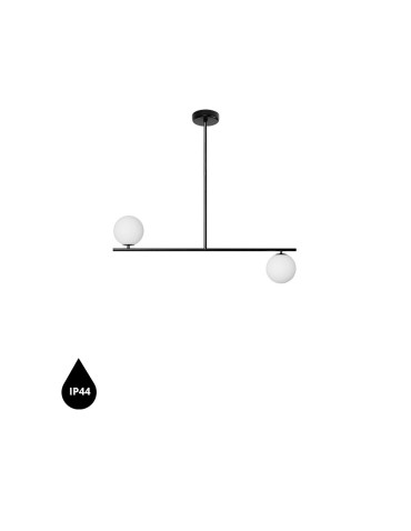 UMMO SUGURI C black M-size ceiling lamp with increased IP44 waterproofing SGC322RS6