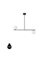 UMMO SUGURI C black M-size ceiling lamp with increased IP44 waterproofing SGC322RS6