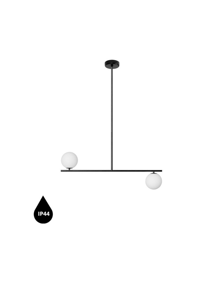 Pendant lamps - UMMO SUGURI C black L-size ceiling lamp with increased IP44 waterproofing SGC322RS36 - product kolory-swiatla.pl 1