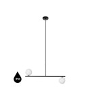 Pendant lamps - UMMO SUGURI C black XL size ceiling lamp with increased IP44 waterproofing SGC322RS66 - product 1