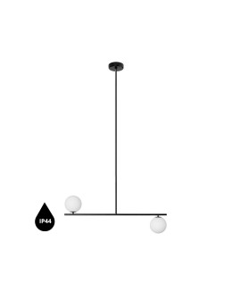 UMMO SUGURI C czarna lampa sufitowa w rozmiarze XL z podwyższoną szczelnością IP44 SGC322RS66