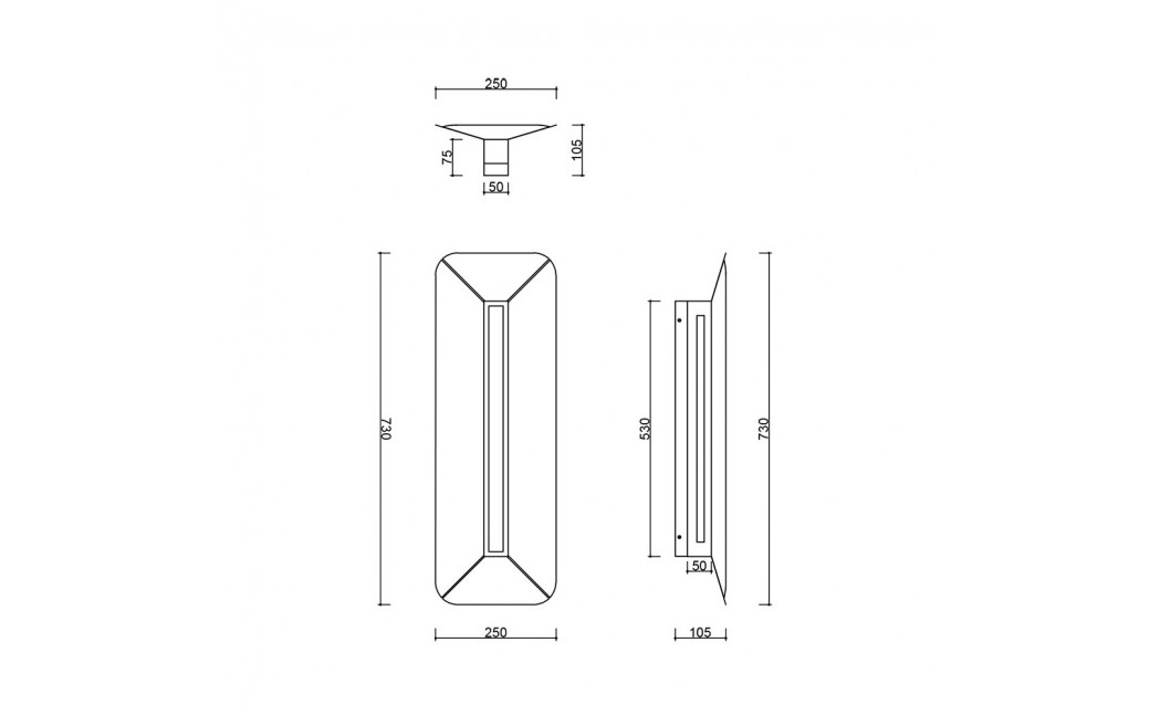 UMMO YOTTSU WALL A czarna lampa ścienna / kinkiet YWA620002