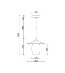 Pendant lamps - UMMO JINGU A black ceiling pendant lamp JNA122P0. - product 3