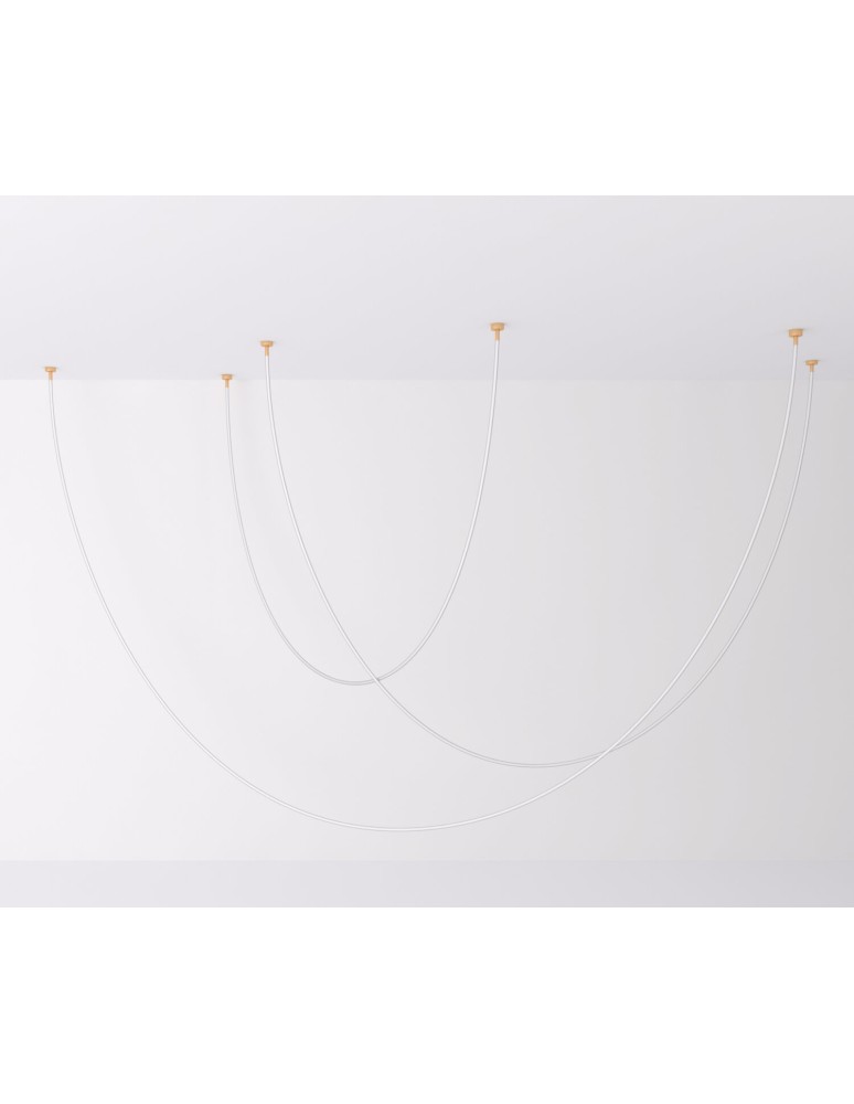 Designer pendant lamps -  Step Into Design SNAKE LED hose pendant lamp gold 300 cm MD1021-3 gold - product kolory-swiatla.pl 2