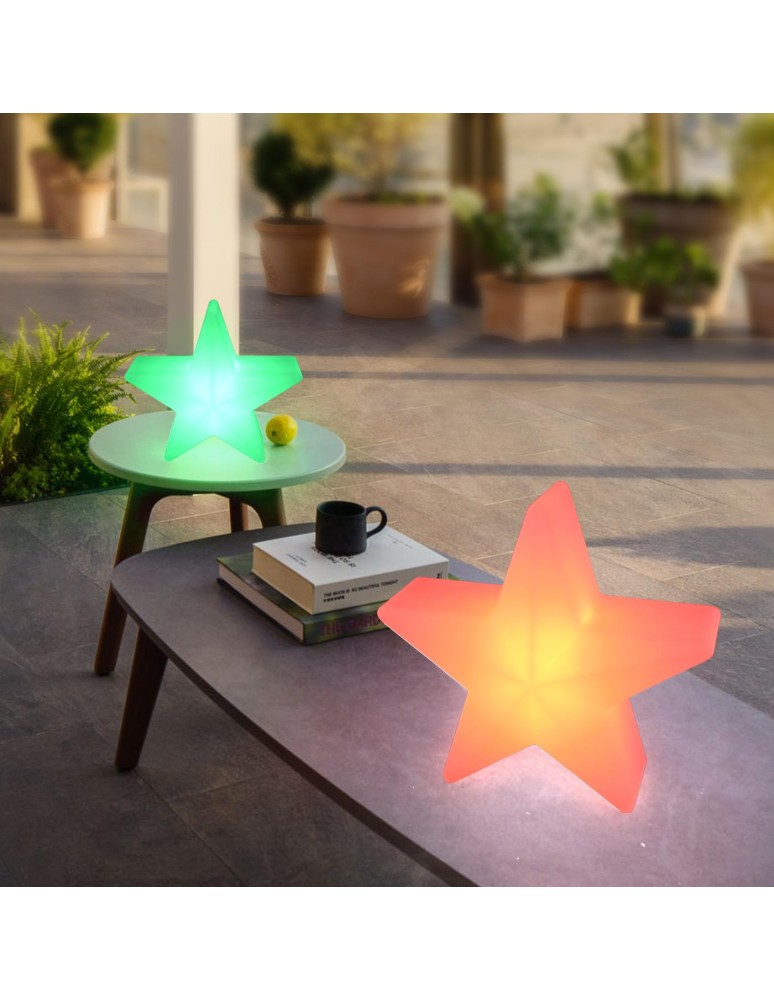 Portable garden lamps -  Step Into Design STAR LED RGBW 16 color 30 cm decorative garden star lamp ES-CR041 - product kolory-swiatla.pl 2