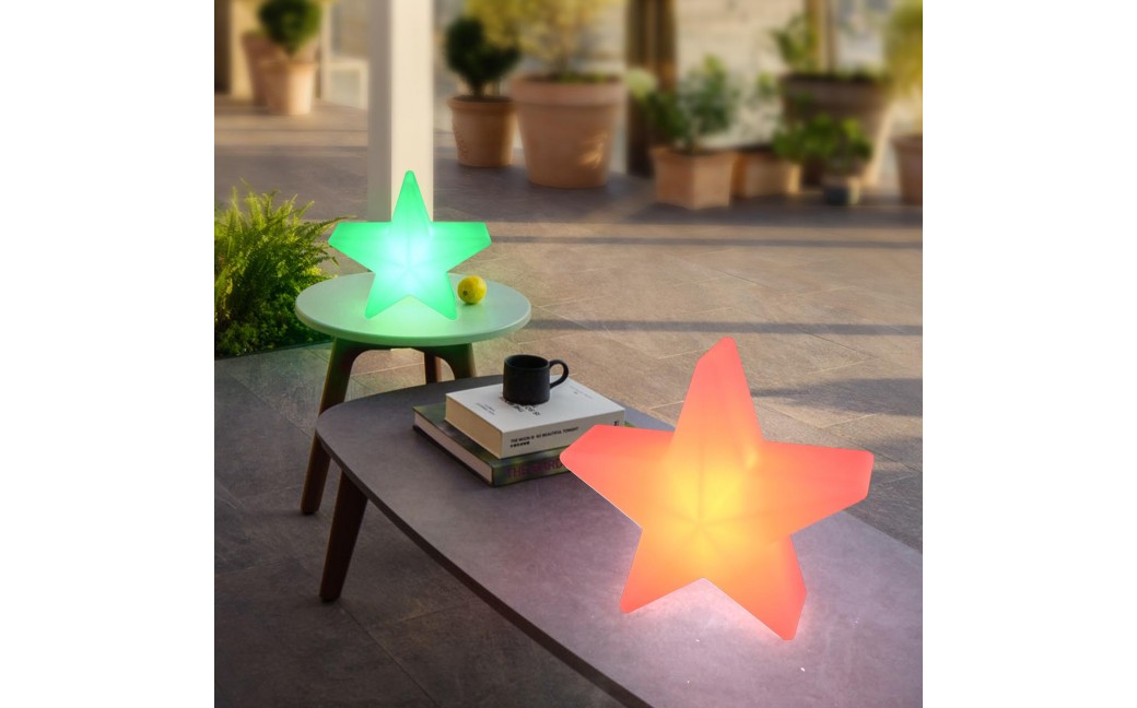  Step Into Design Lampa ogrodowa dekoracyjna gwiazda STAR LED RGBW 16 kolorów 30 cm ES-CR041